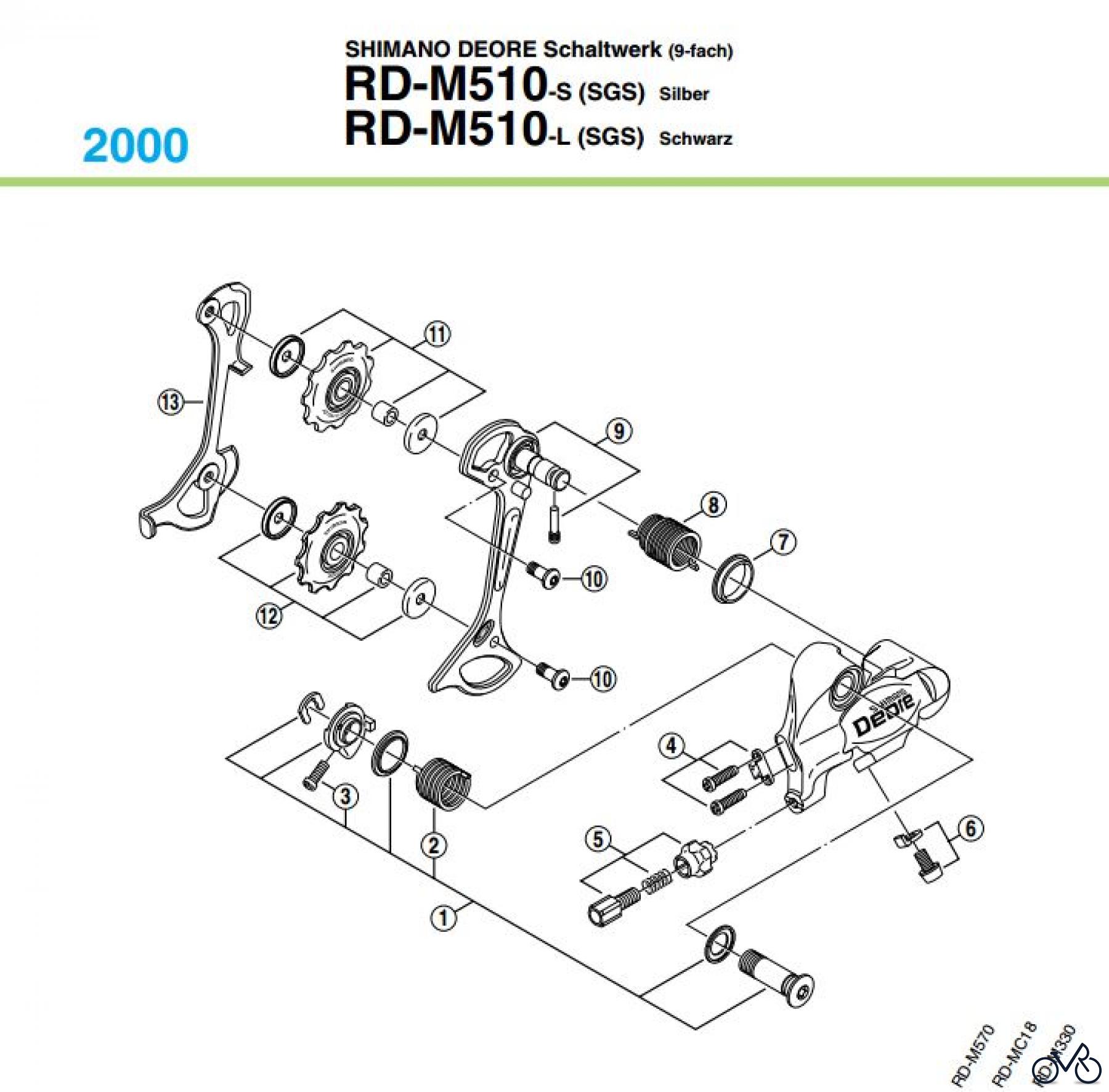 Shimano RD Rear Derailleur - Schaltwerk RD-M510-00
