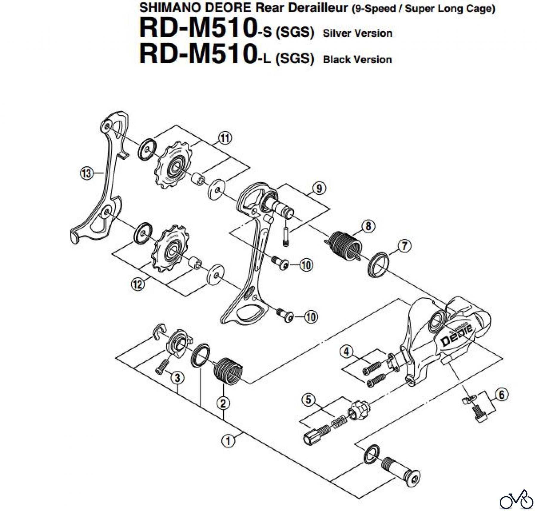  Shimano RD Rear Derailleur - Schaltwerk RD-M510-EV