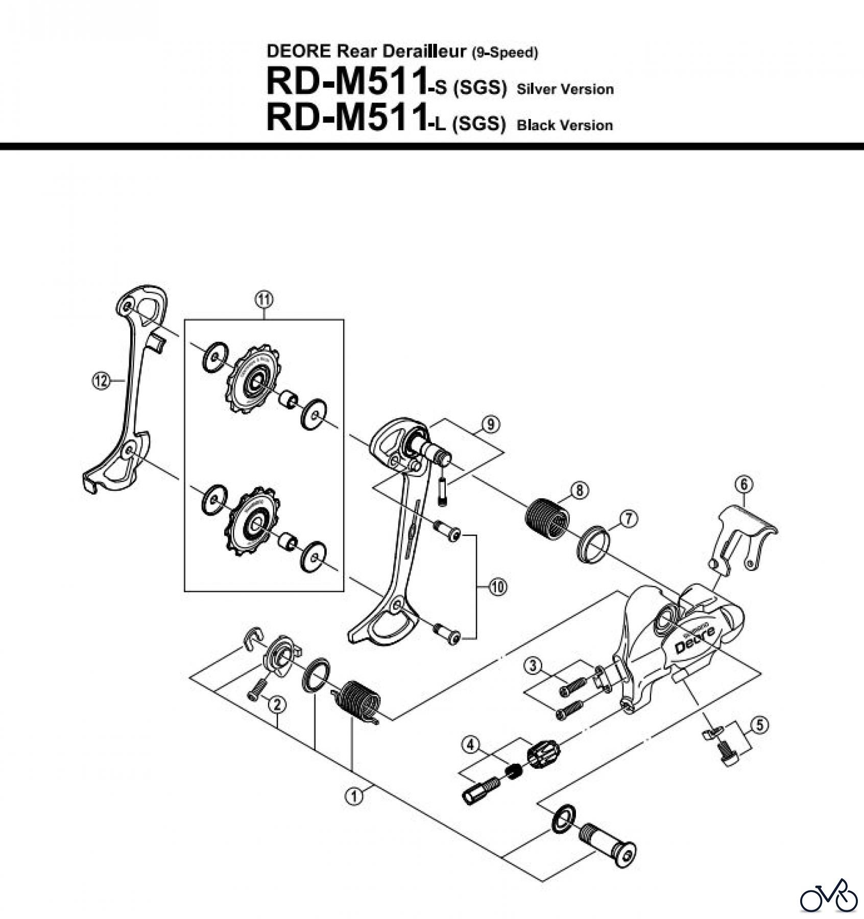  Shimano RD Rear Derailleur - Schaltwerk RD-M511-2500