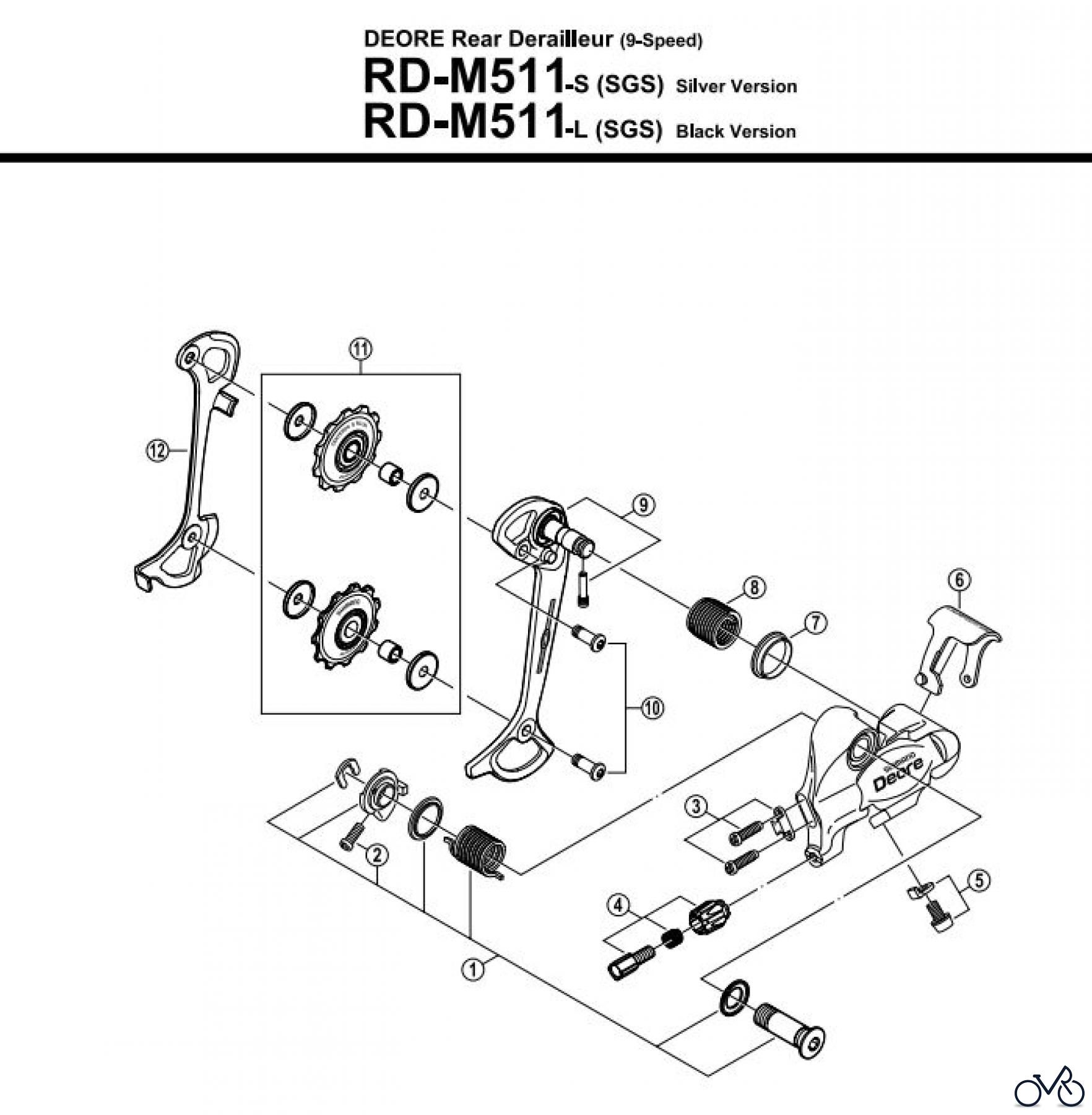  Shimano RD Rear Derailleur - Schaltwerk RD-M511