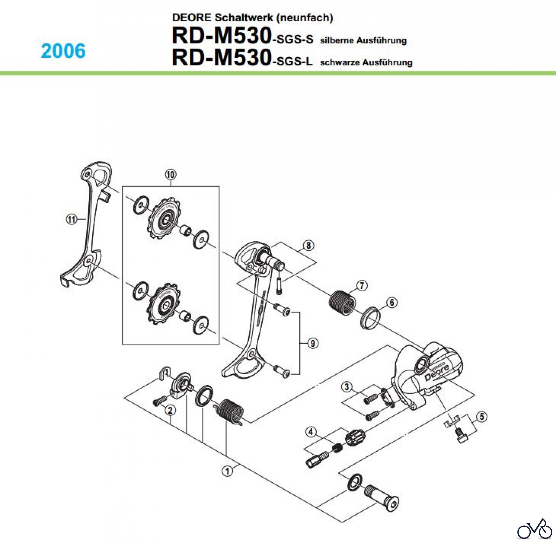  Shimano RD Rear Derailleur - Schaltwerk RD-M530-05