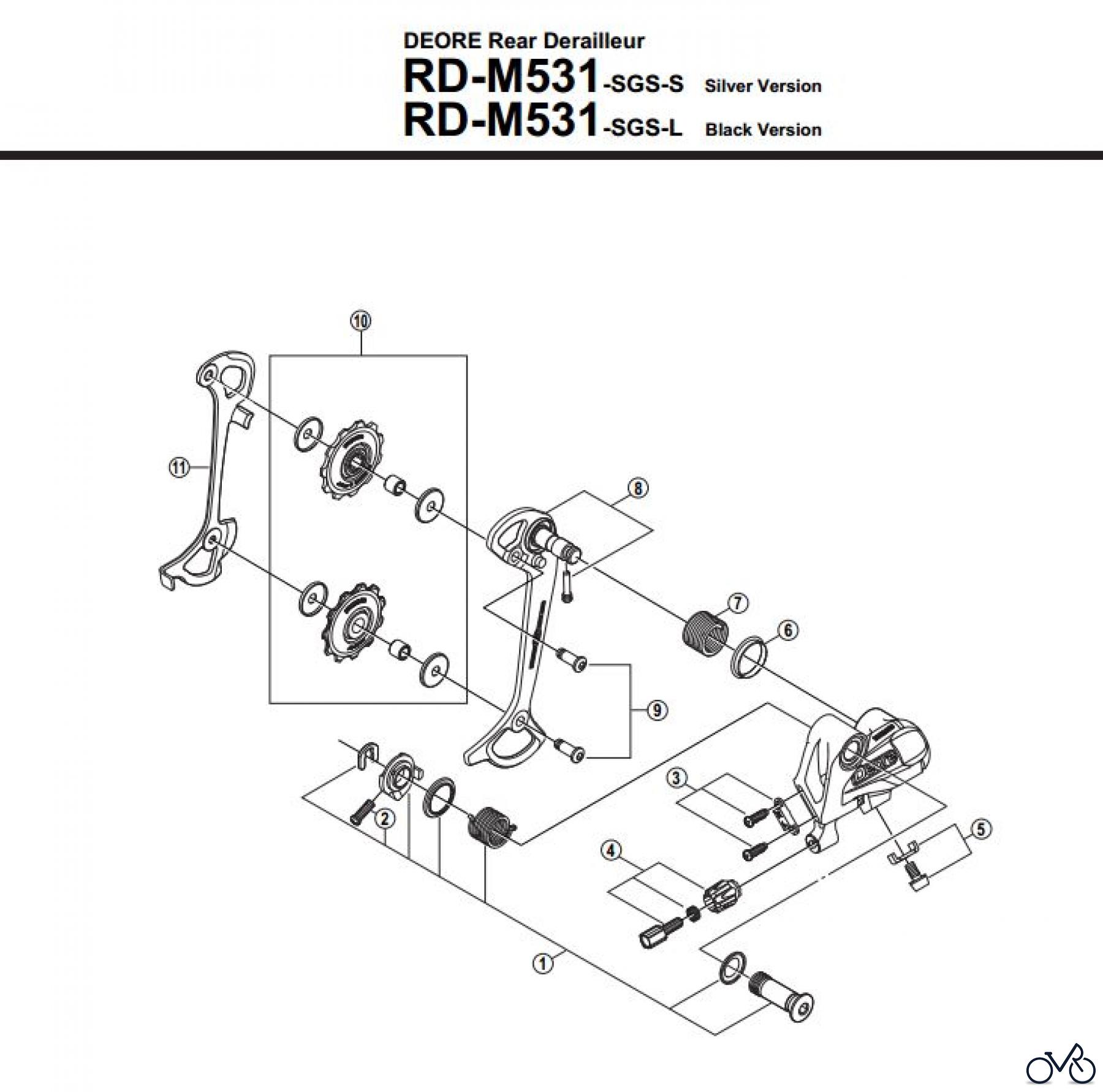  Shimano RD Rear Derailleur - Schaltwerk RD-M531-2683