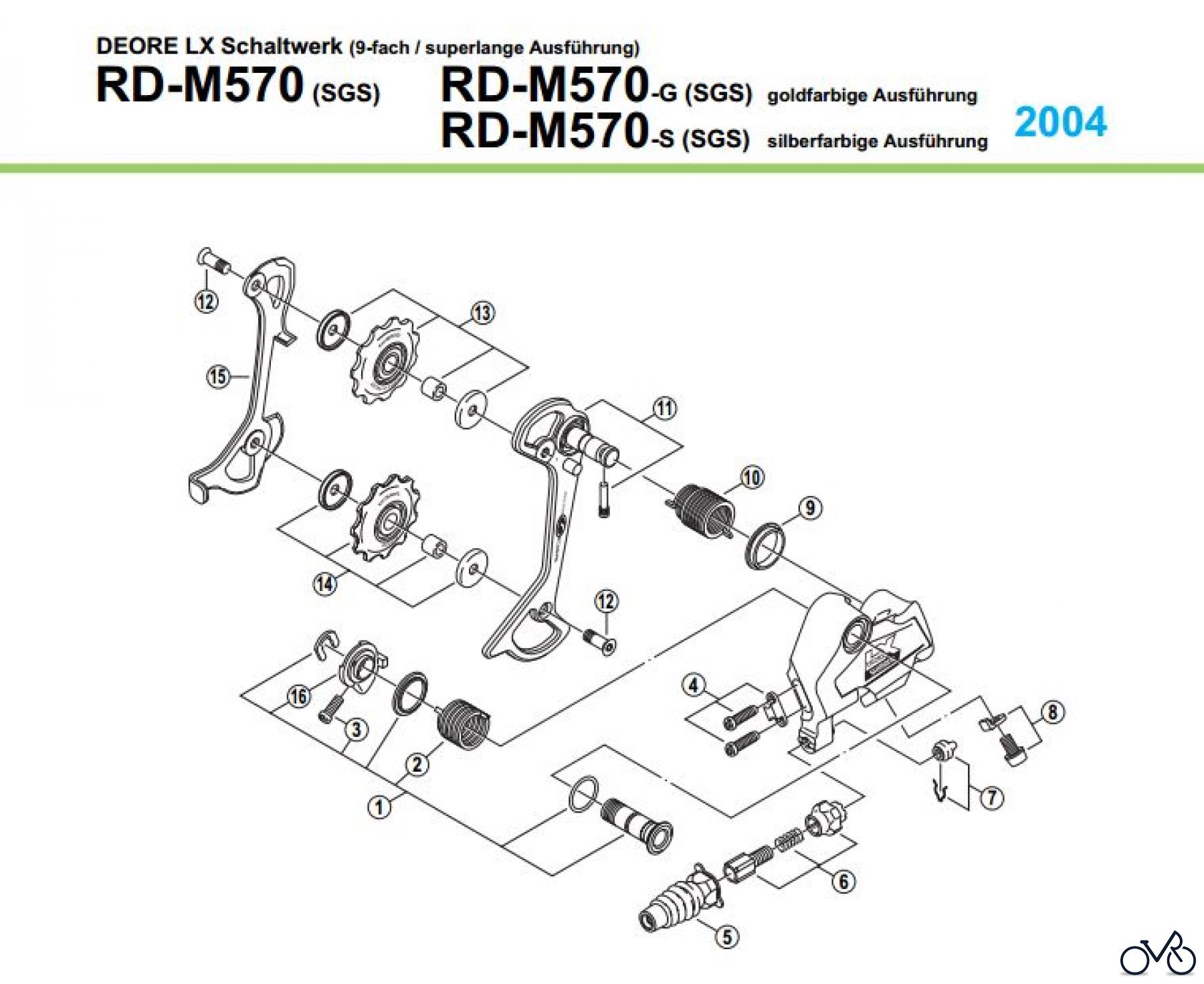  Shimano RD Rear Derailleur - Schaltwerk RD-M570-04