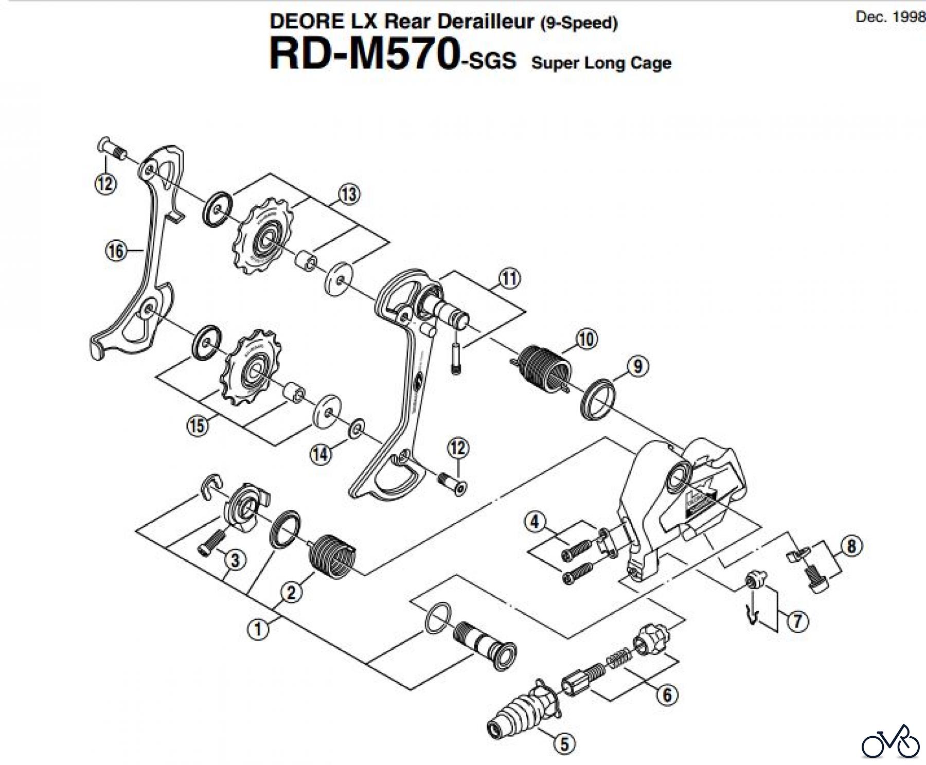  Shimano RD Rear Derailleur - Schaltwerk RD-M570-EV