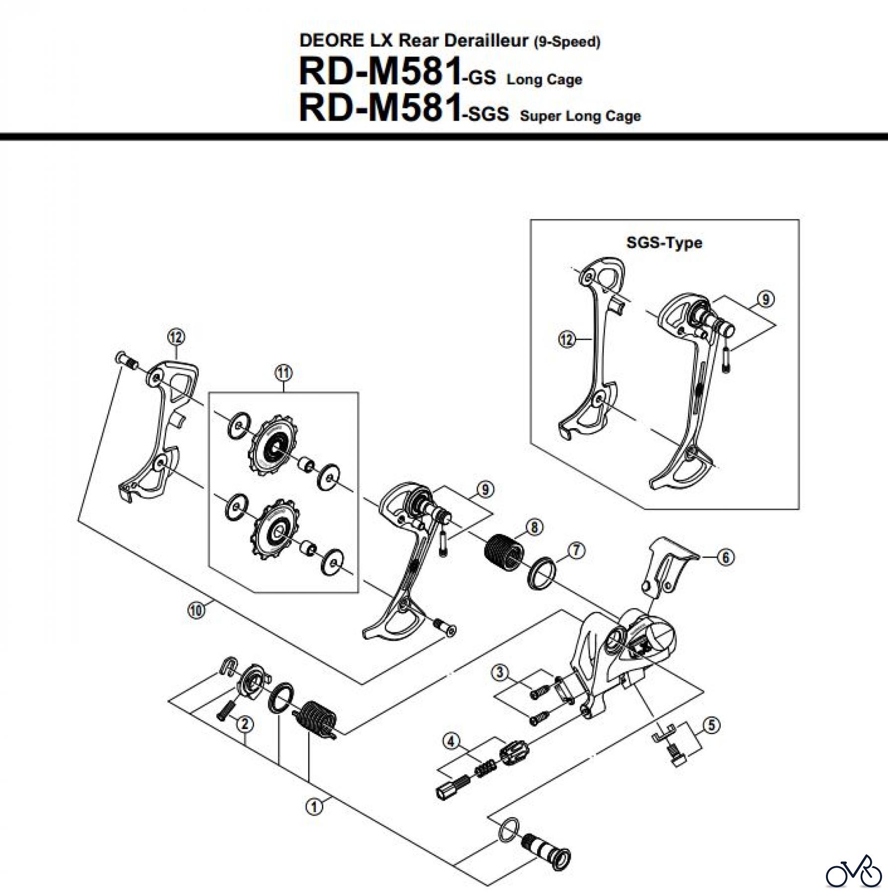  Shimano RD Rear Derailleur - Schaltwerk RD-M581-2552