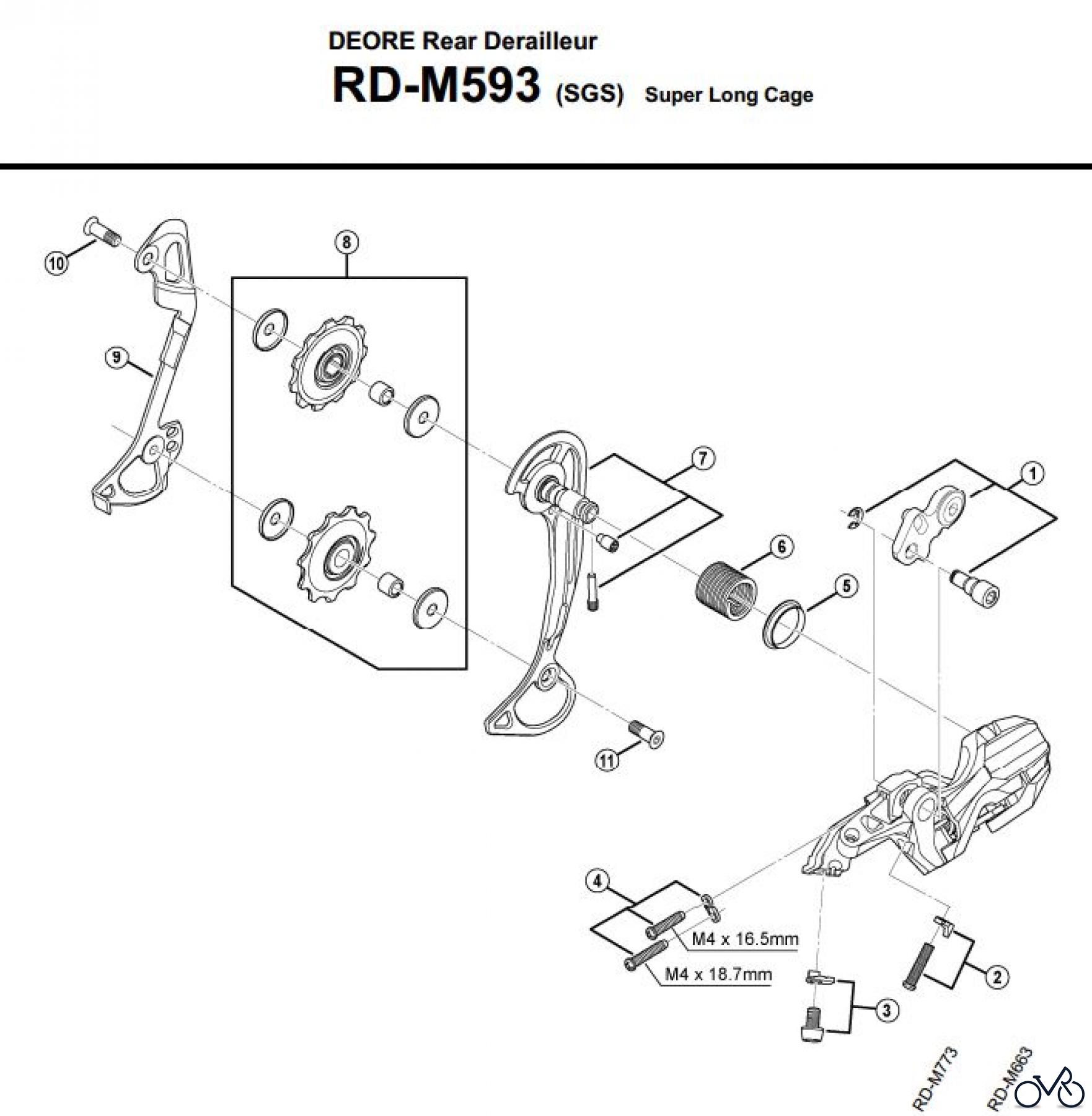  Shimano RD Rear Derailleur - Schaltwerk RD-M593-3211A