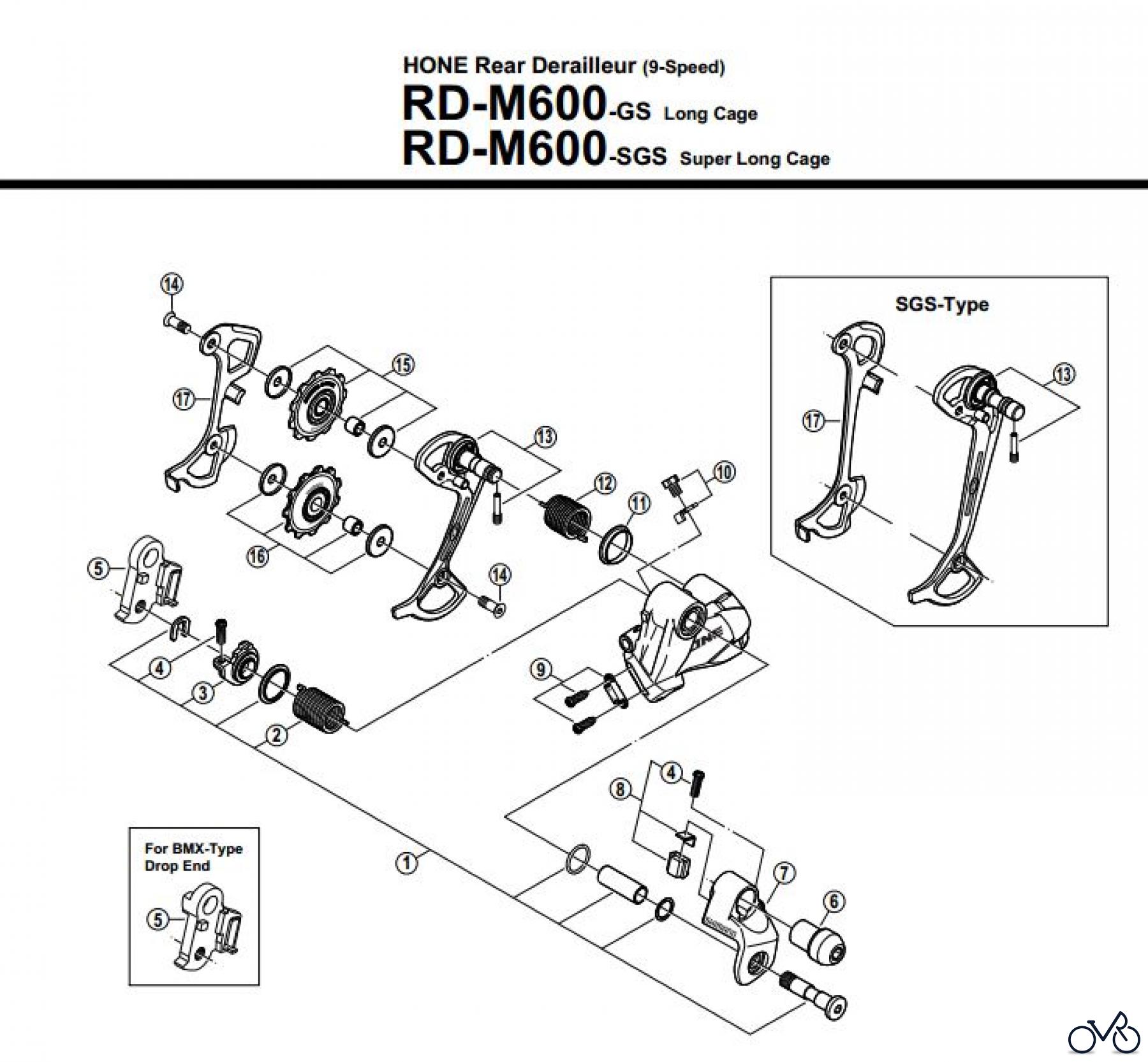  Shimano RD Rear Derailleur - Schaltwerk RD-M600