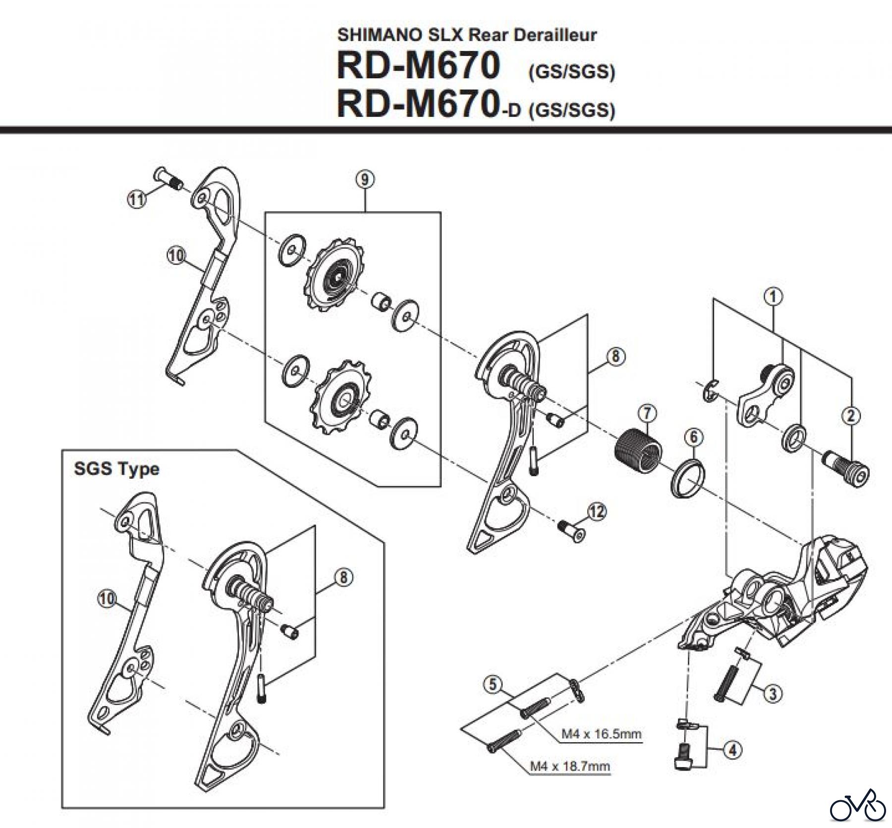  Shimano RD Rear Derailleur - Schaltwerk RD-M670-3406