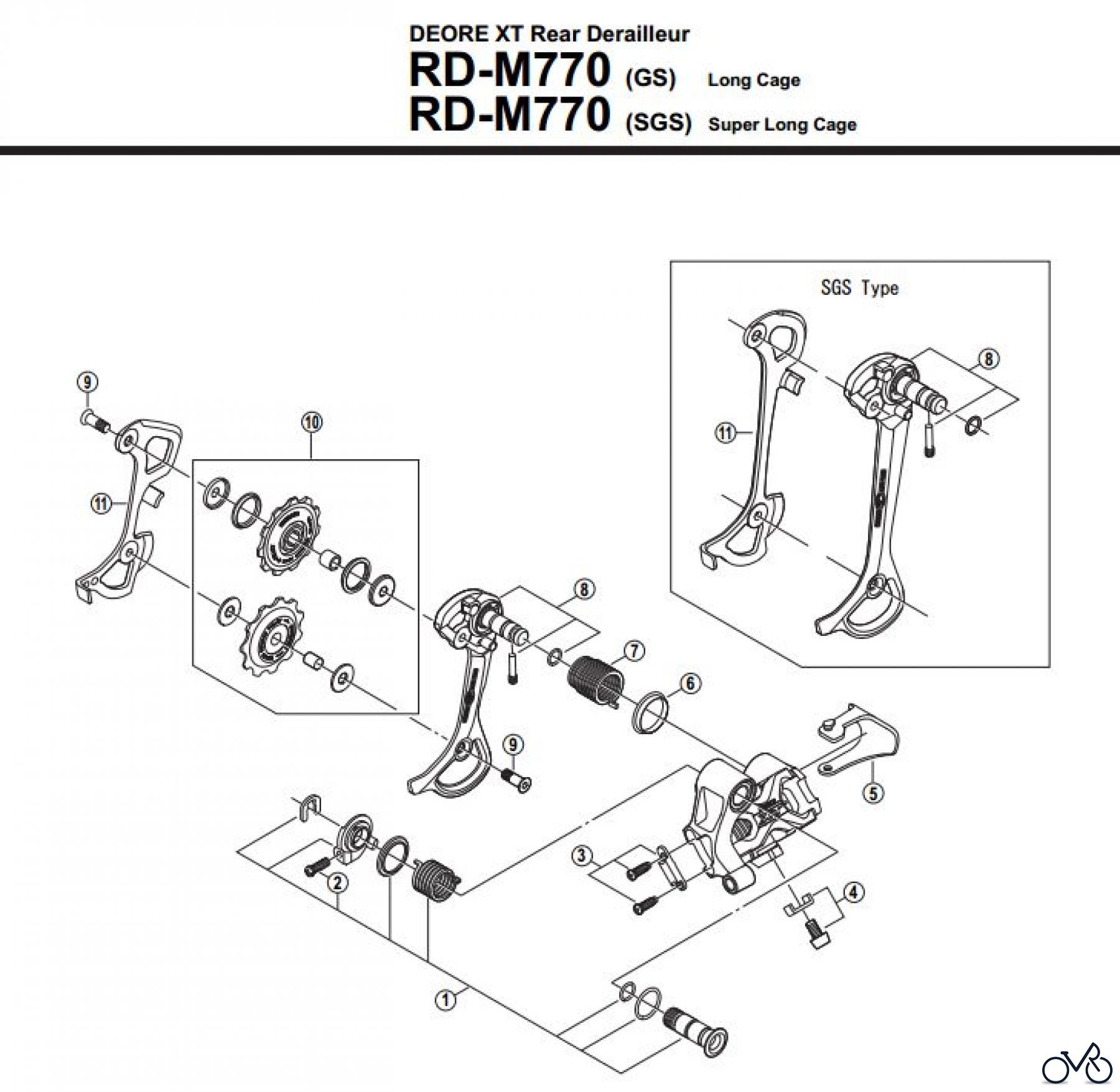  Shimano RD Rear Derailleur - Schaltwerk RD-M770