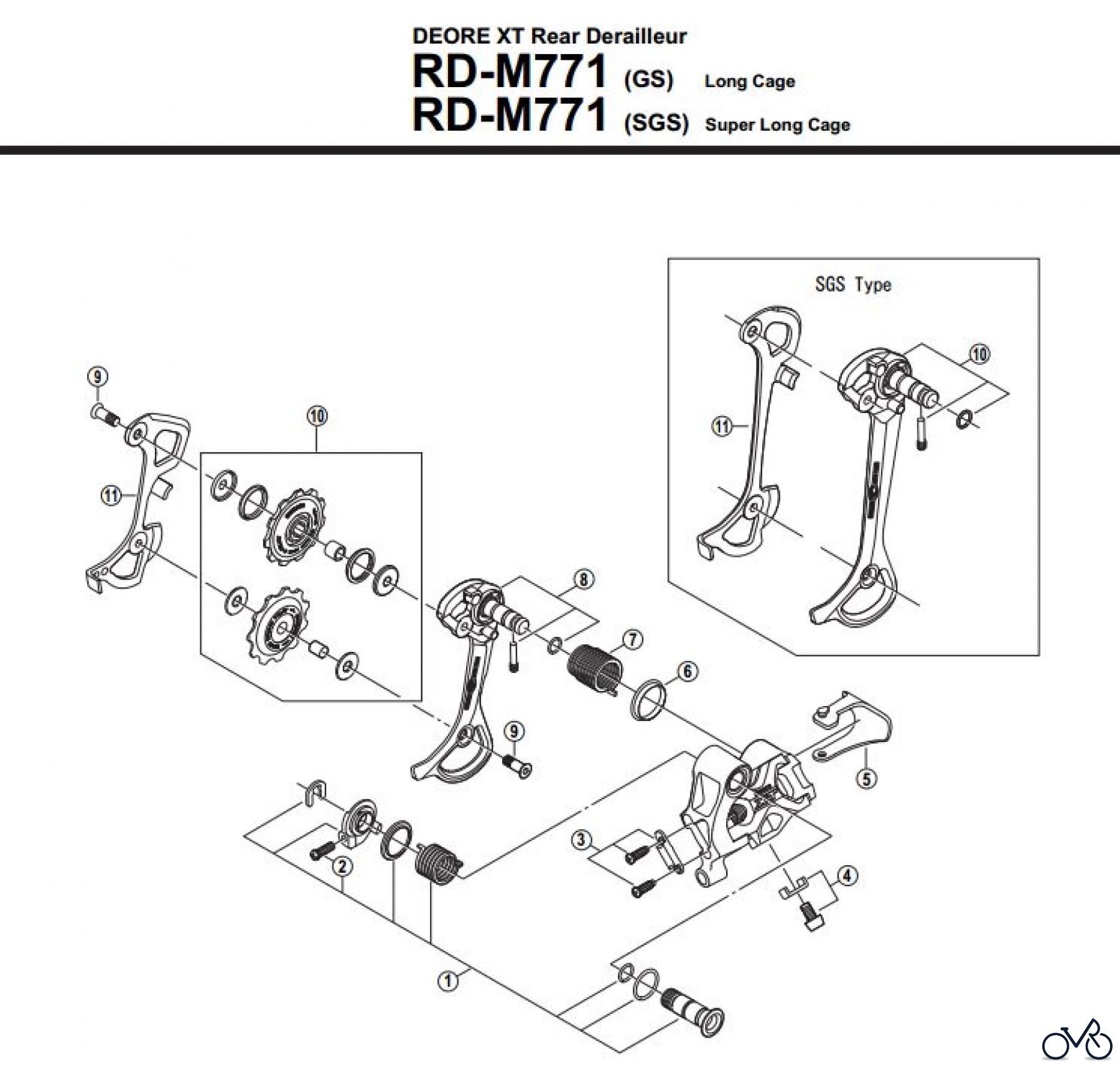  Shimano RD Rear Derailleur - Schaltwerk RD-M771-2706