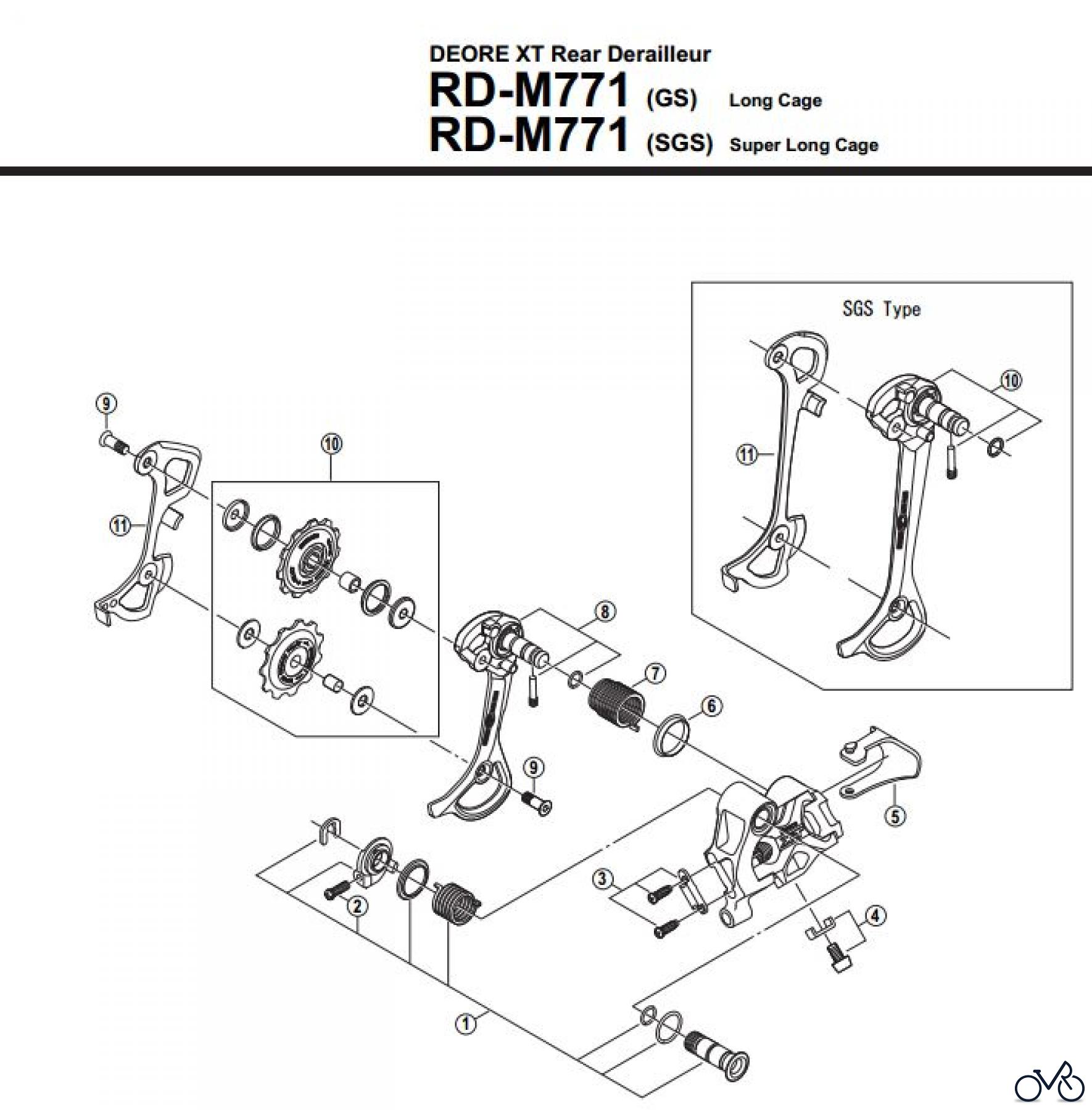  Shimano RD Rear Derailleur - Schaltwerk RD-M771