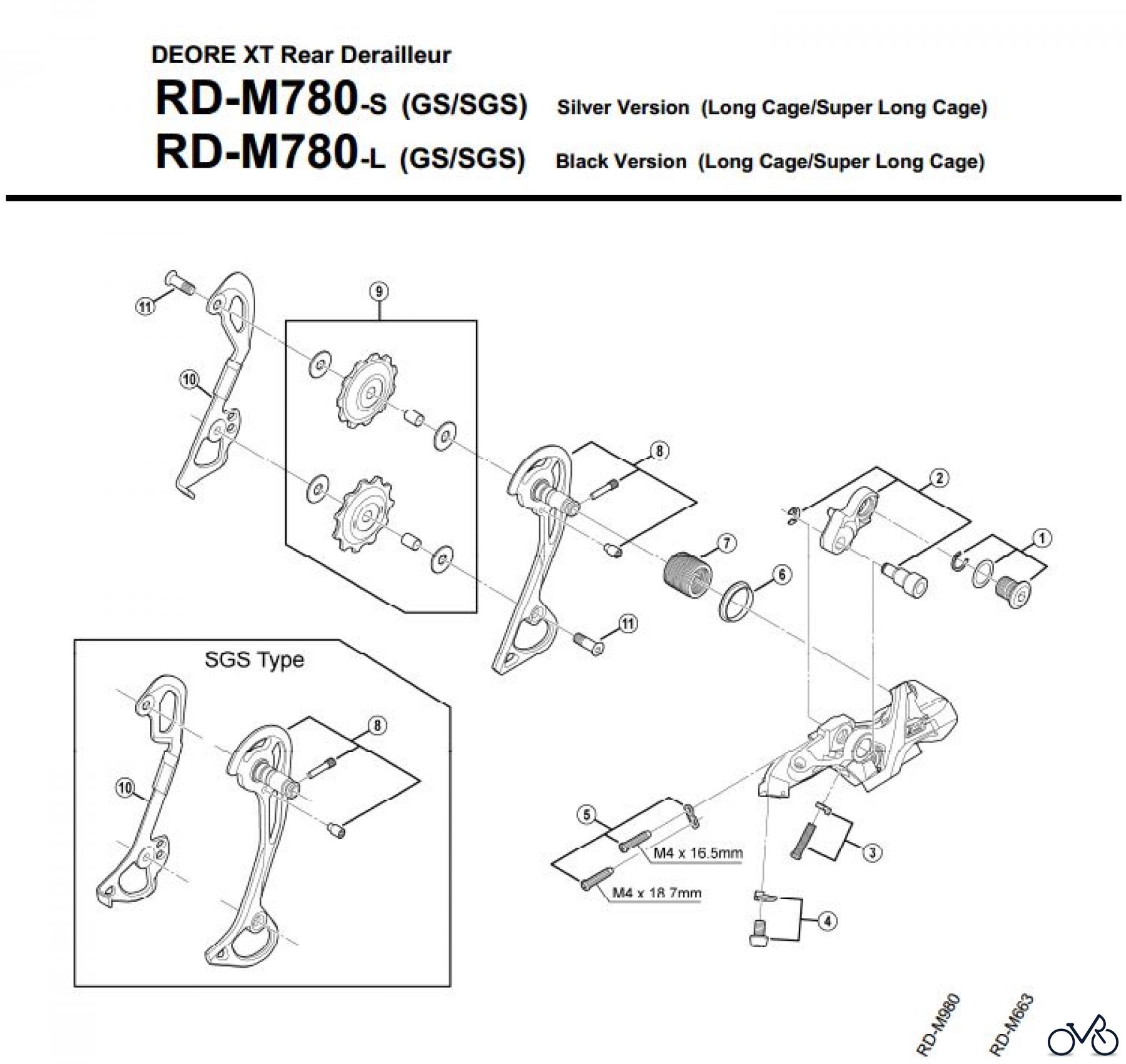  Shimano RD Rear Derailleur - Schaltwerk RD-M780-3180