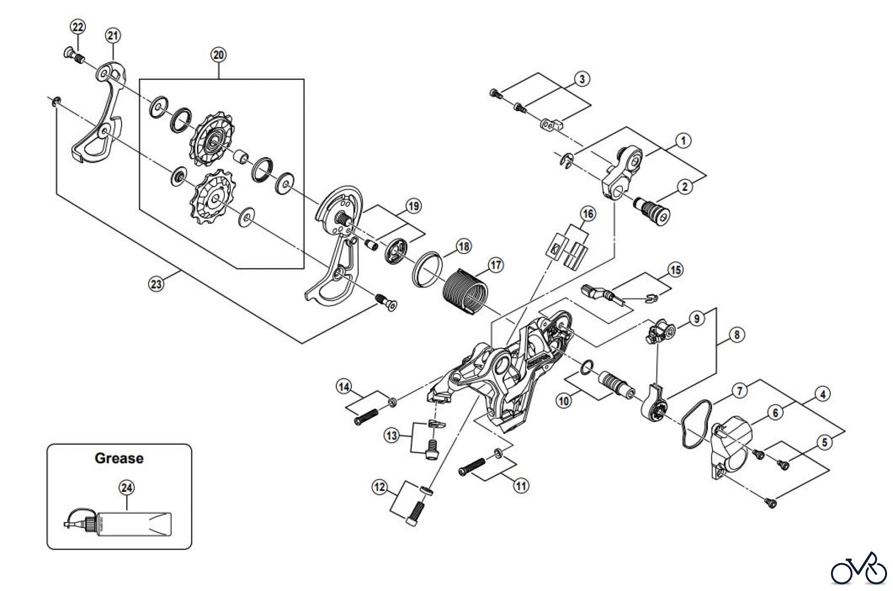  Shimano RD Rear Derailleur - Schaltwerk RD-M820-3391B SAINT Rear Derailleur (10-speed)