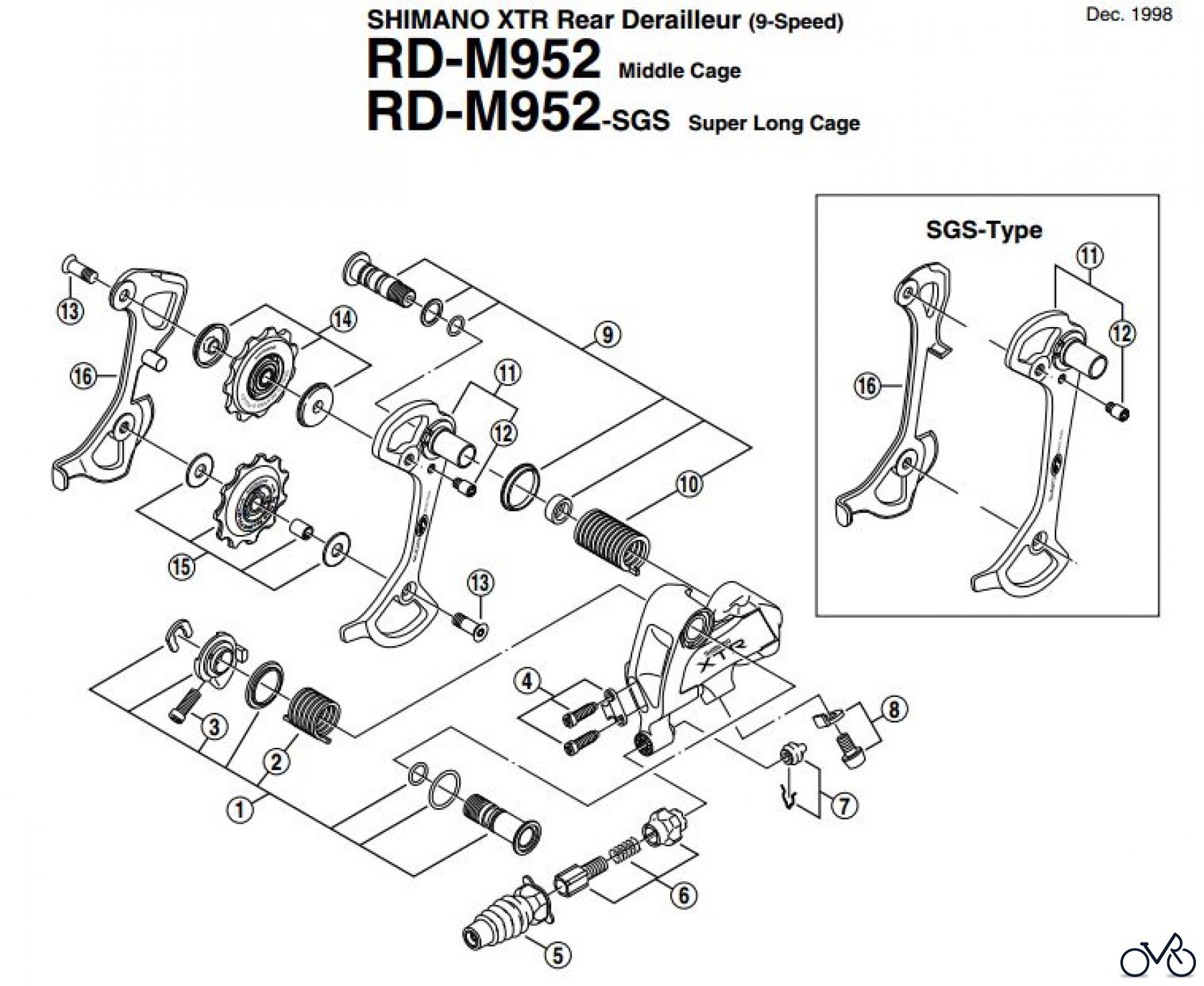  Shimano RD Rear Derailleur - Schaltwerk RD-M952