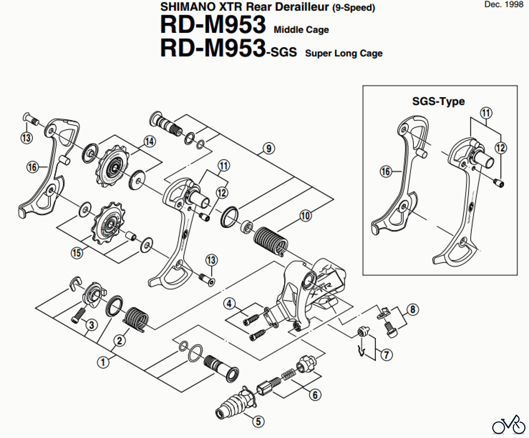  Shimano RD Rear Derailleur - Schaltwerk RD-M953