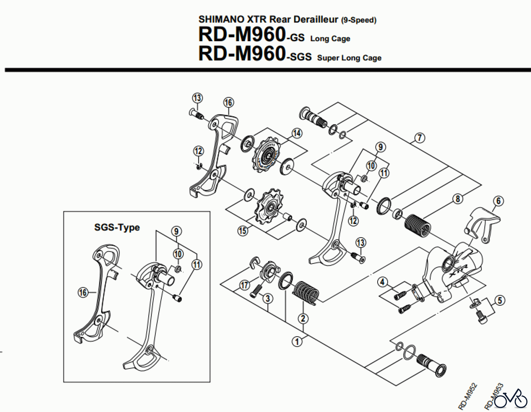  Shimano RD Rear Derailleur - Schaltwerk RD-M960