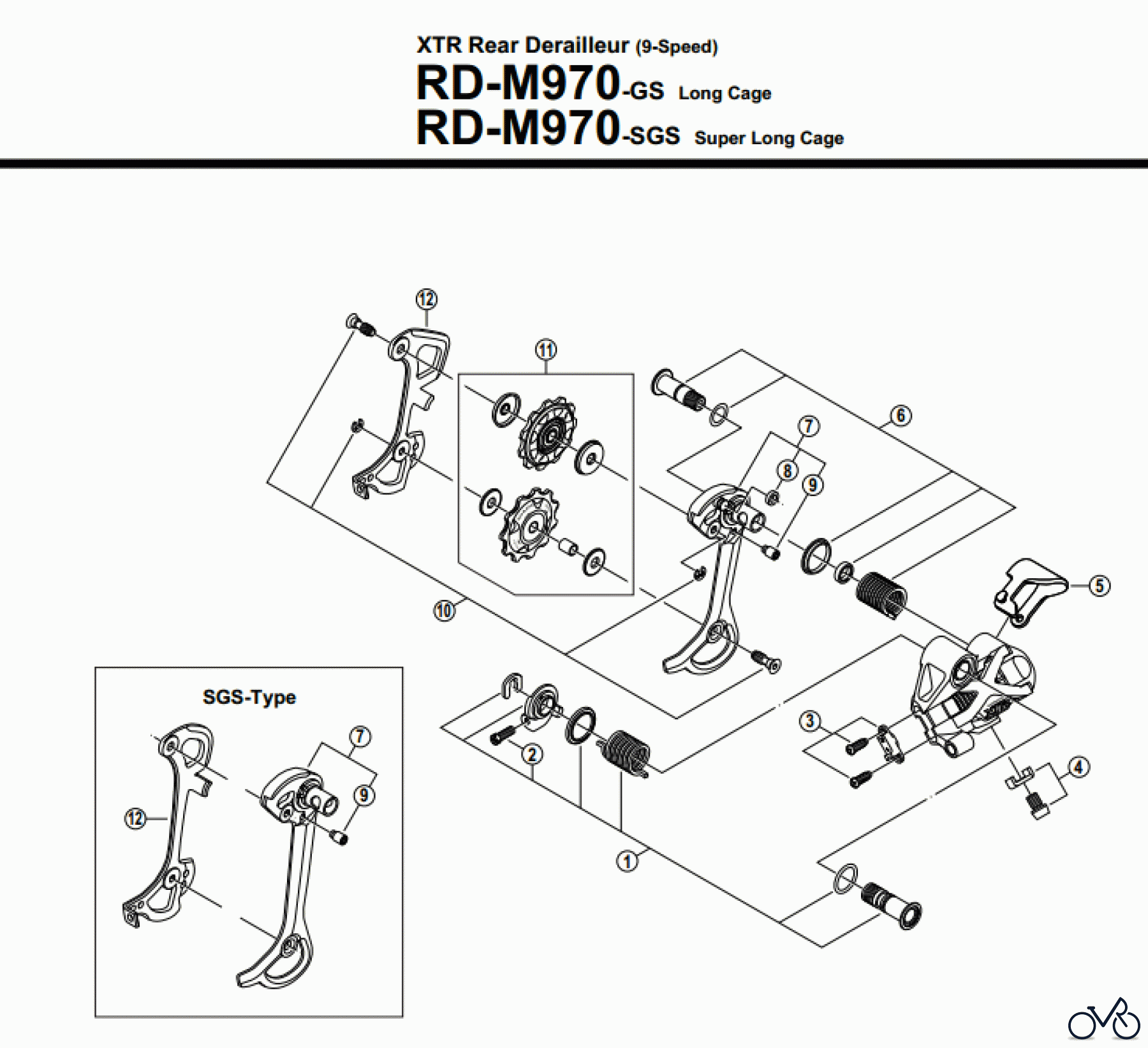 Shimano RD Rear Derailleur - Schaltwerk RD-M970