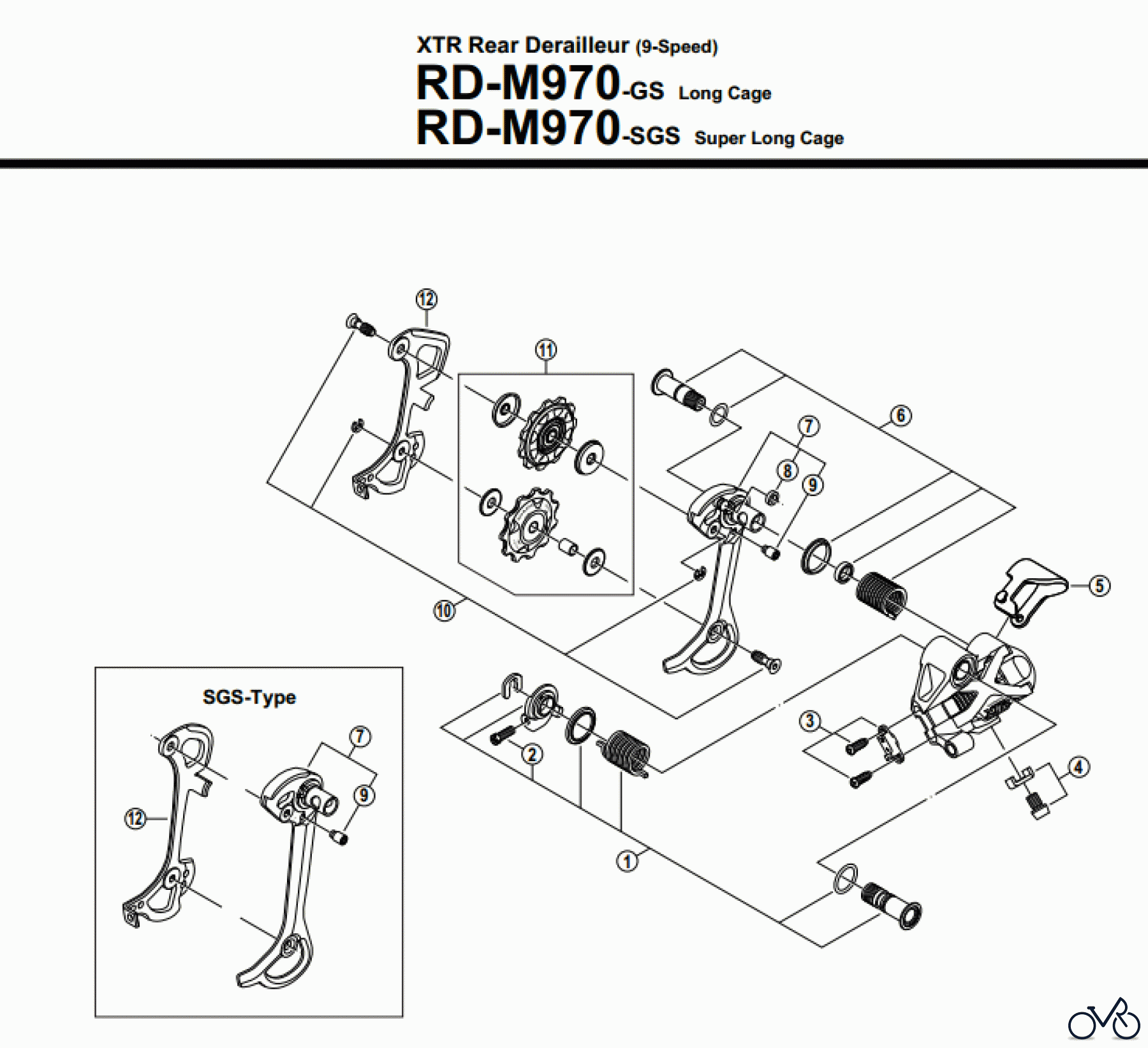  Shimano RD Rear Derailleur - Schaltwerk RD-M970