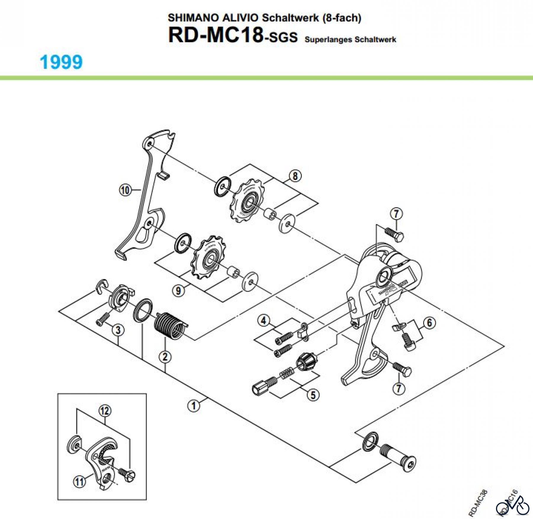  Shimano RD Rear Derailleur - Schaltwerk RD-MC18-99