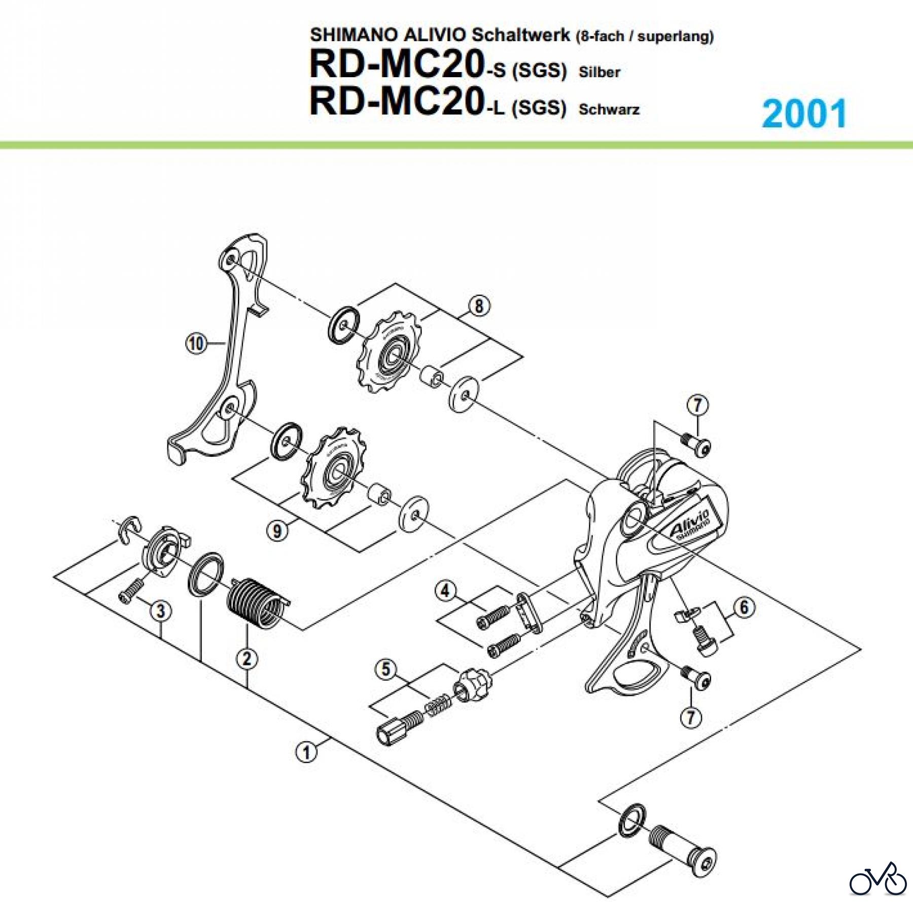  Shimano RD Rear Derailleur - Schaltwerk RD-MC20-01