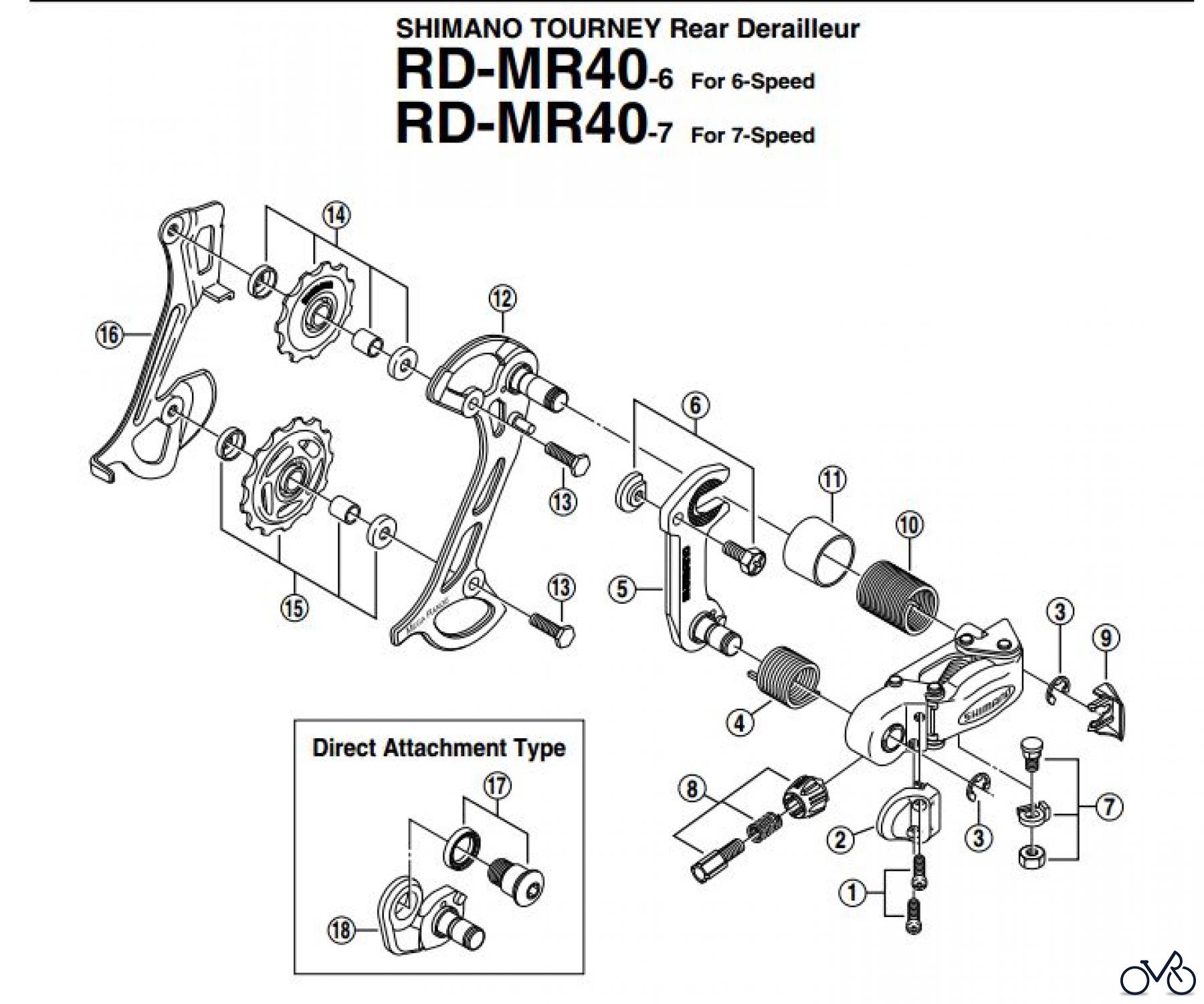 Shimano RD Rear Derailleur - Schaltwerk RD-MR40