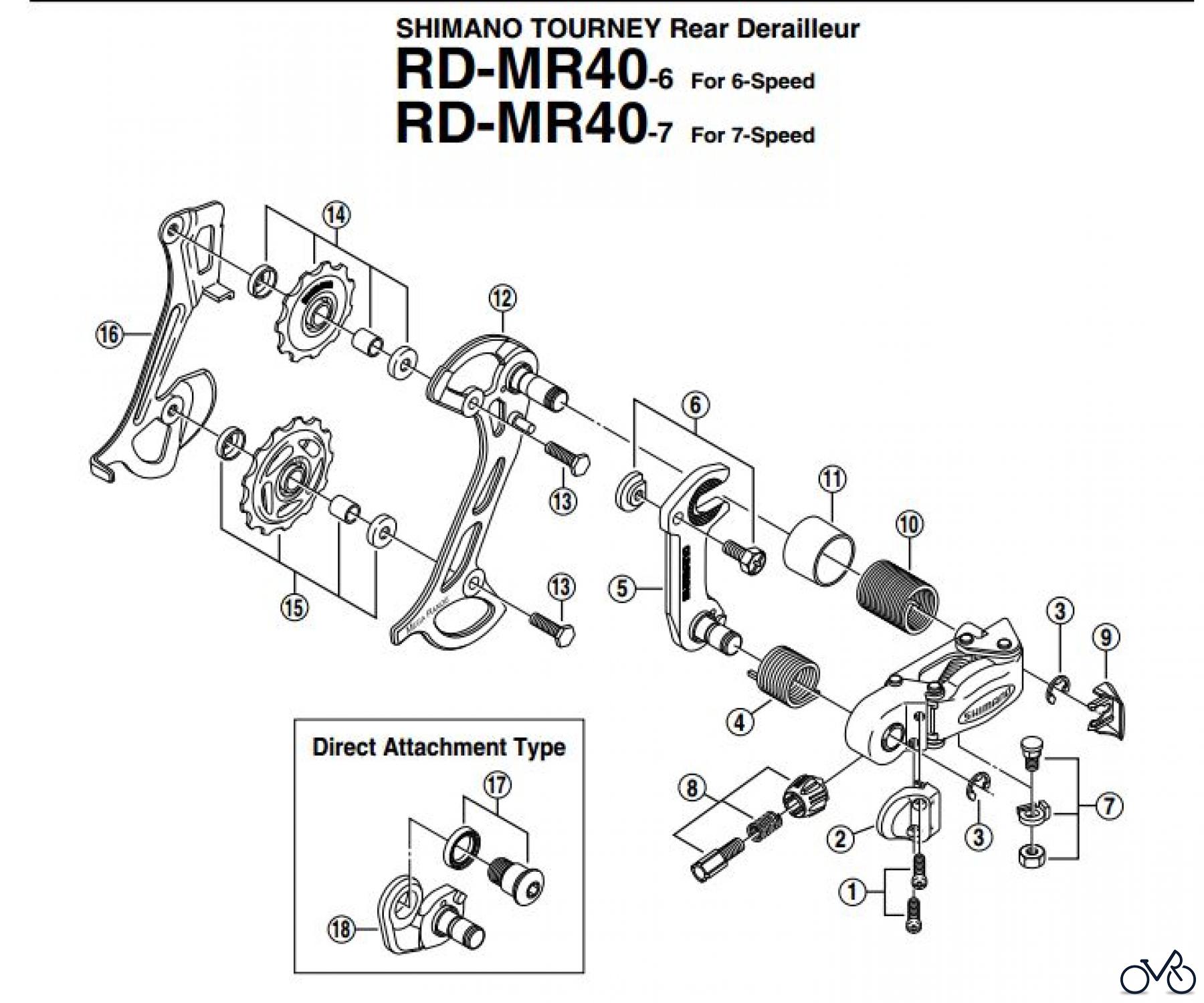  Shimano RD Rear Derailleur - Schaltwerk RD-MR40