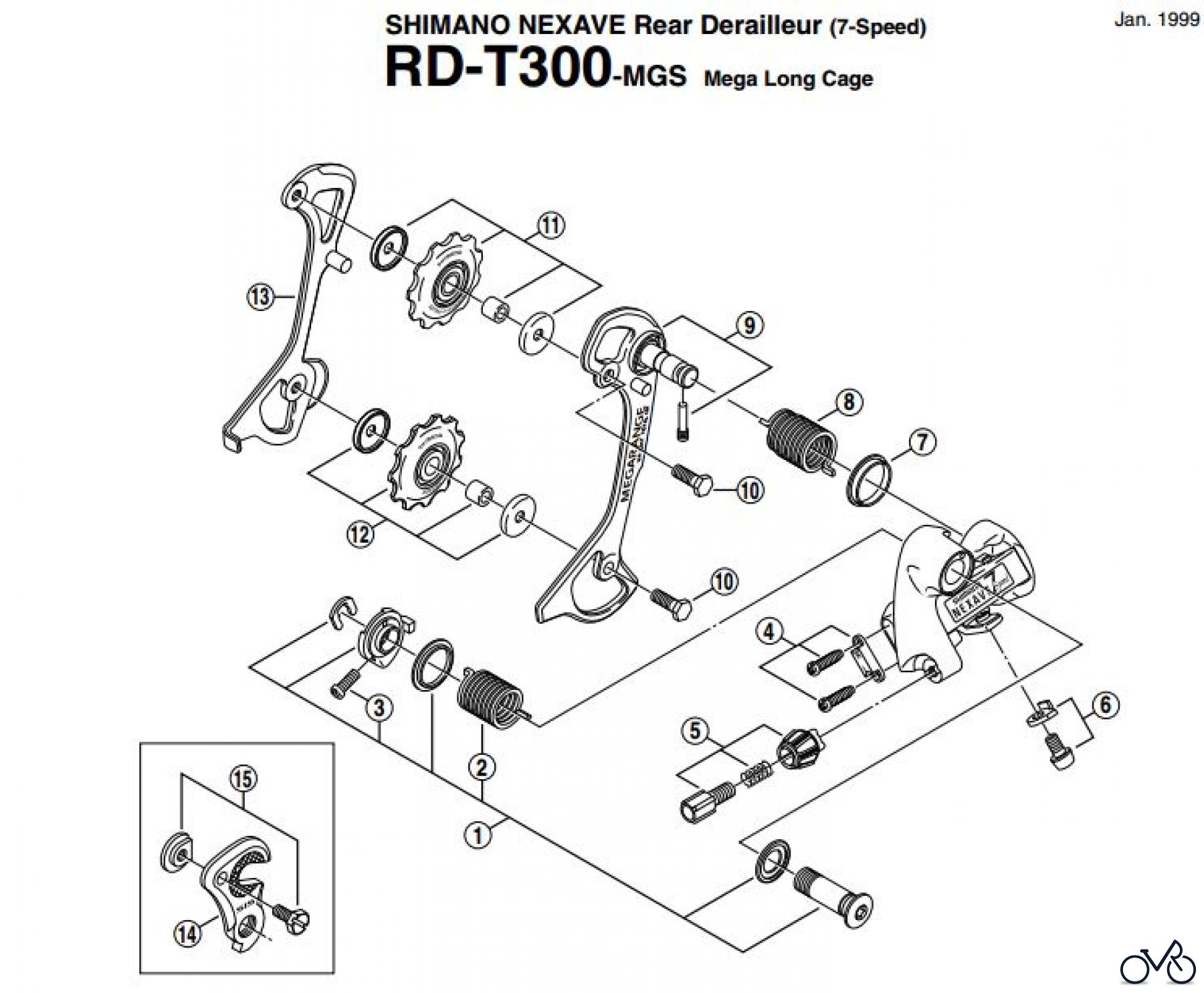  Shimano RD Rear Derailleur - Schaltwerk RD-T300