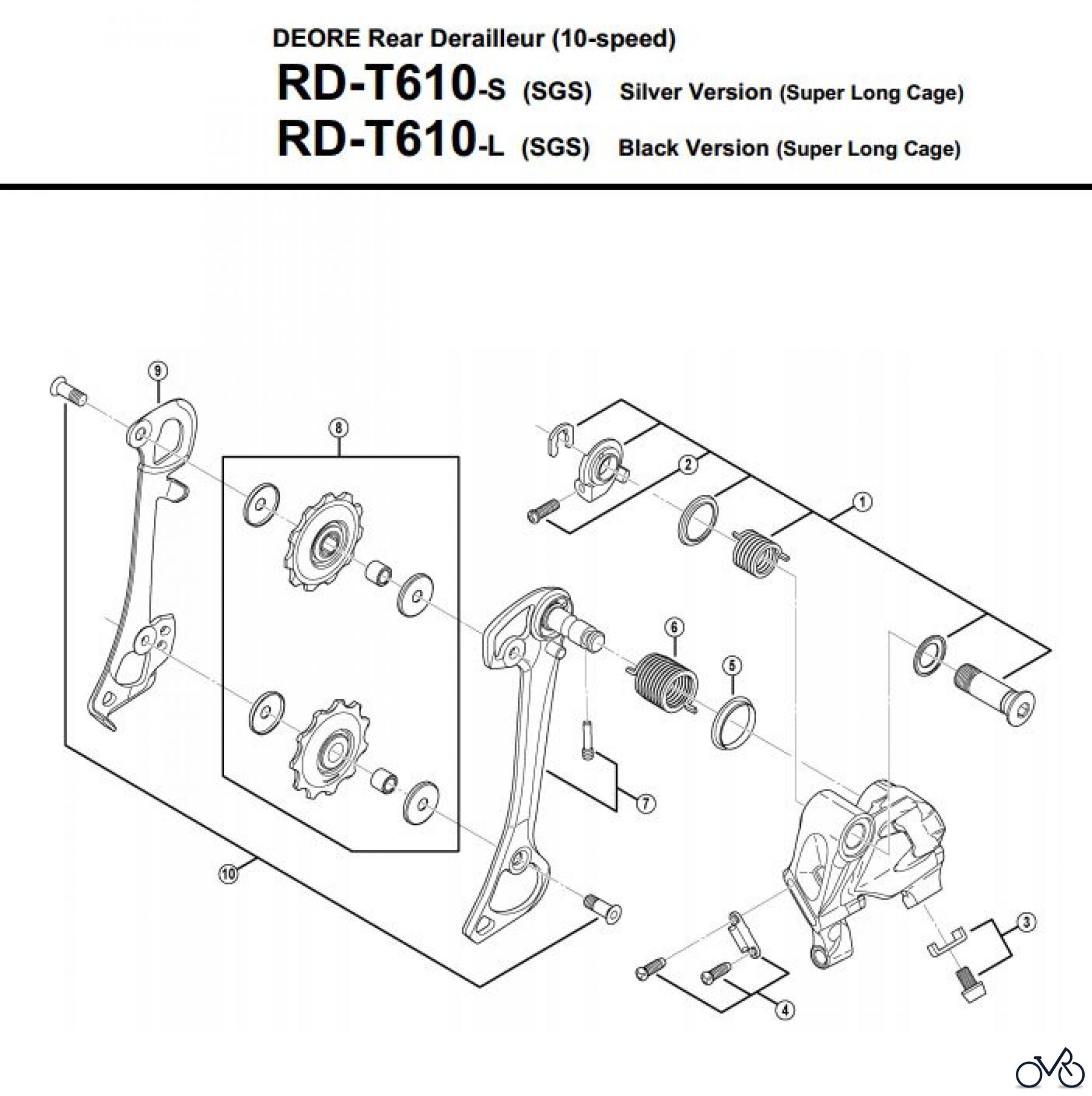  Shimano RD Rear Derailleur - Schaltwerk RD-T610-3521