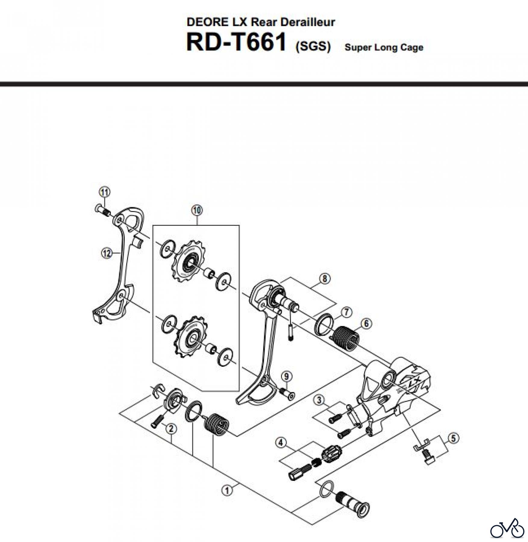  Shimano RD Rear Derailleur - Schaltwerk RD-T661-2841