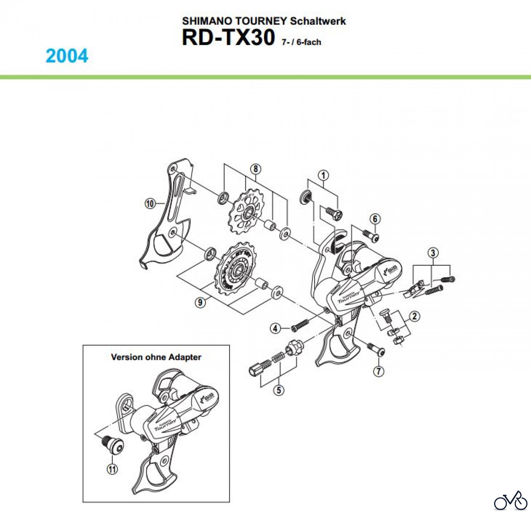  Shimano RD Rear Derailleur - Schaltwerk RD-TX30-04