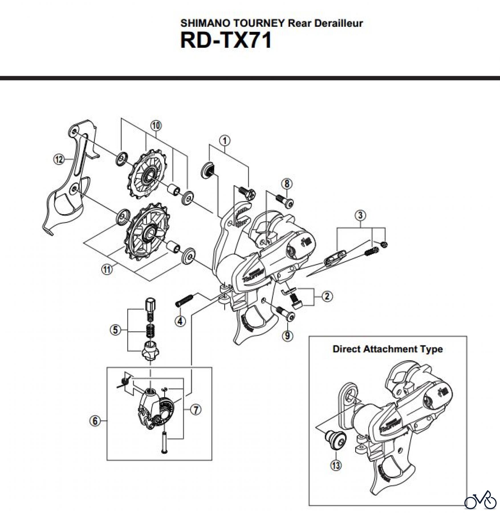  Shimano RD Rear Derailleur - Schaltwerk RD-TX71-2763