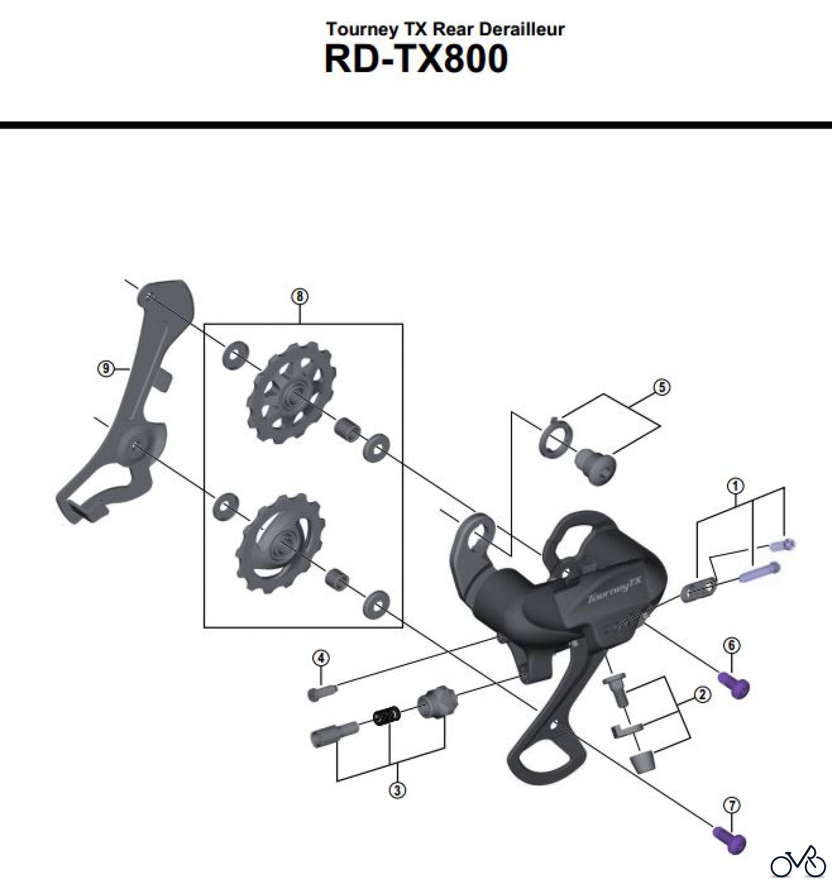  Shimano RD Rear Derailleur - Schaltwerk RD-TX800-3745