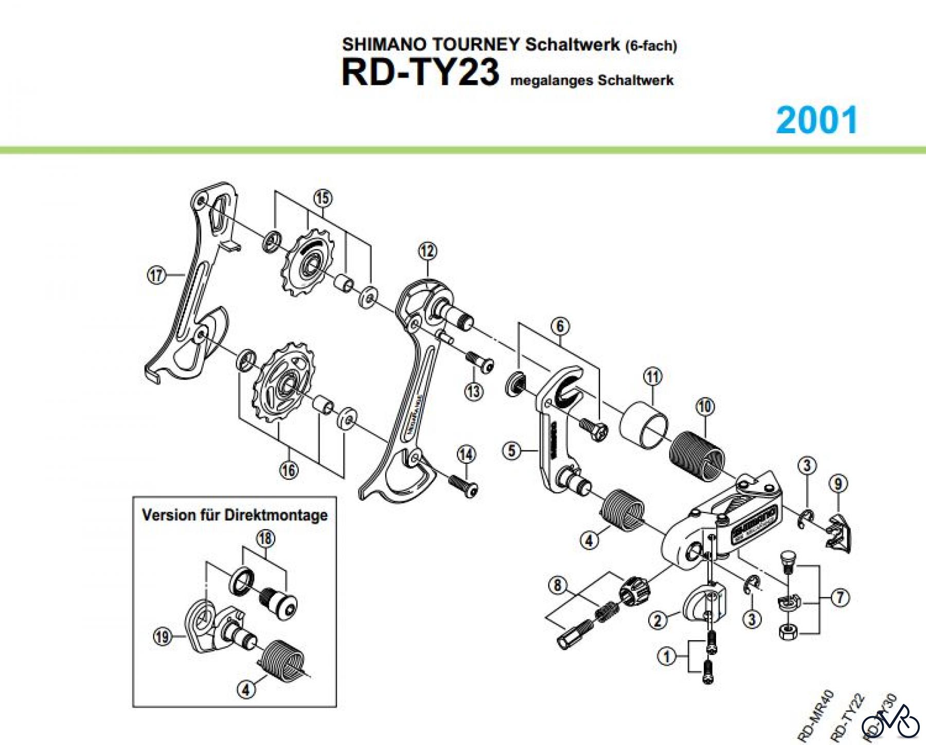  Shimano RD Rear Derailleur - Schaltwerk RD-TY23-01