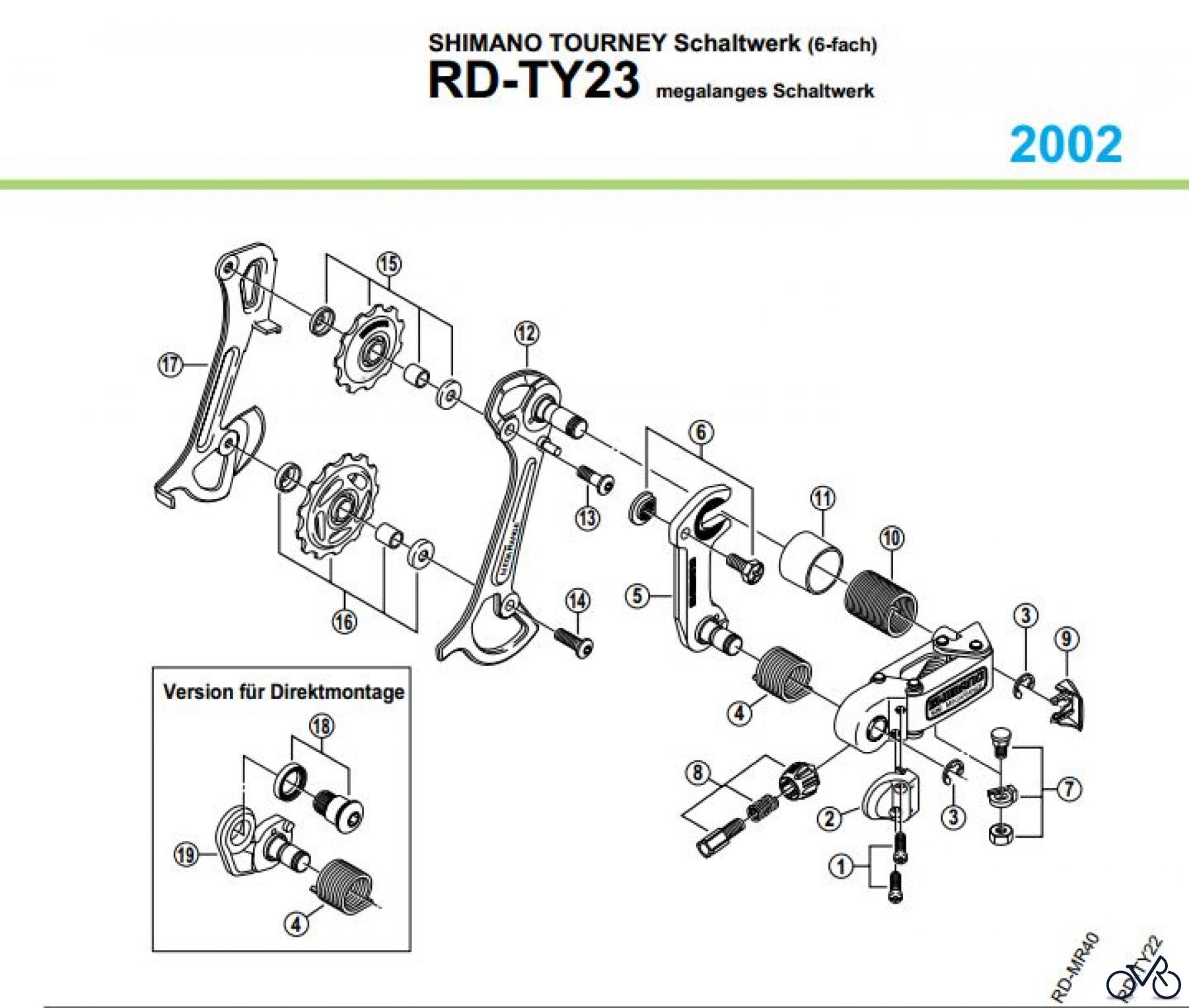  Shimano RD Rear Derailleur - Schaltwerk RD-TY23-02