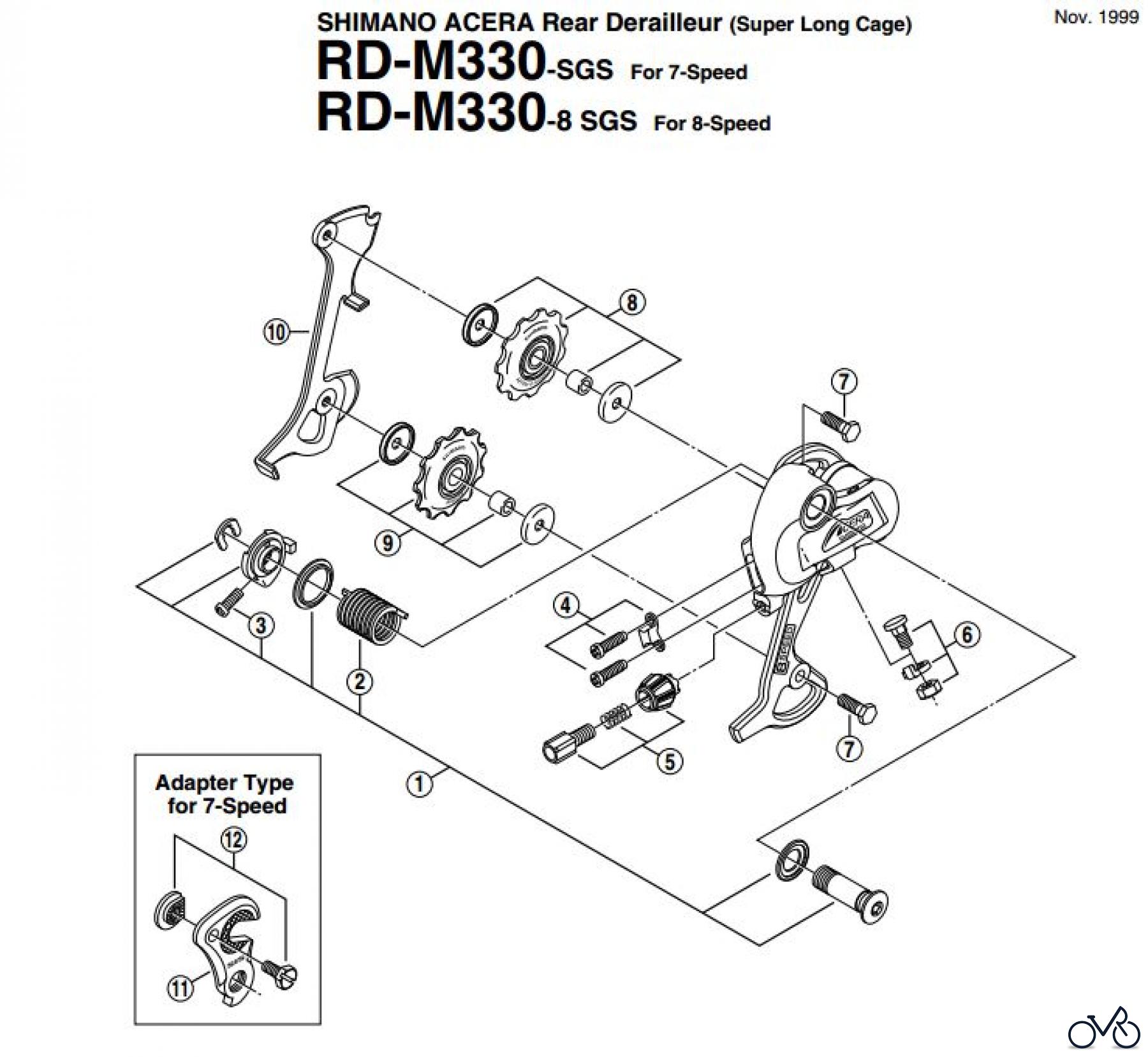  Shimano RD Rear Derailleur - Schaltwerk RD-M330