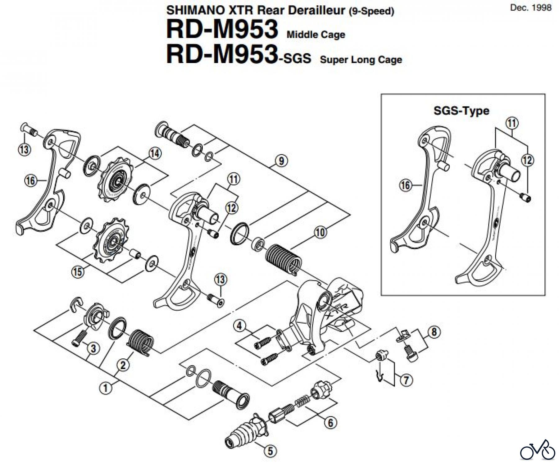  Shimano RD Rear Derailleur - Schaltwerk RD-M953