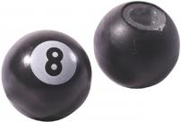 Bereifung CONTEC VENTILKAPPEN PAAR 8 BALL SCHWARZ